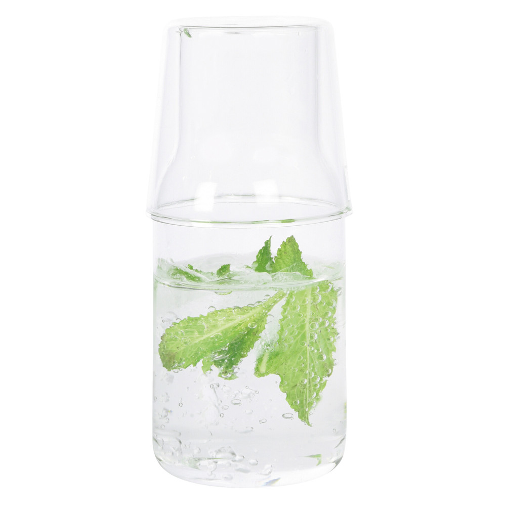 CALMY - Glaskaraffe mit Trinkglas