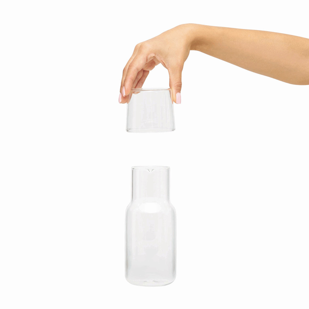 CALMY - Glaskaraffe mit Trinkglas