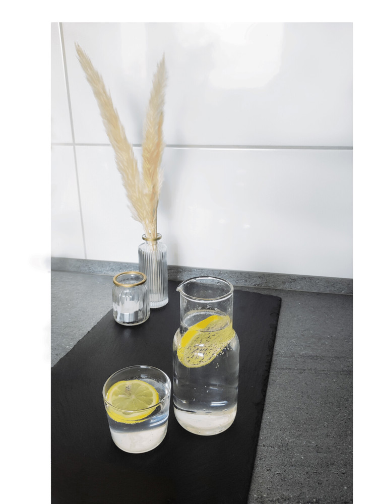 CALMY - Glaskaraffe mit Trinkglas
